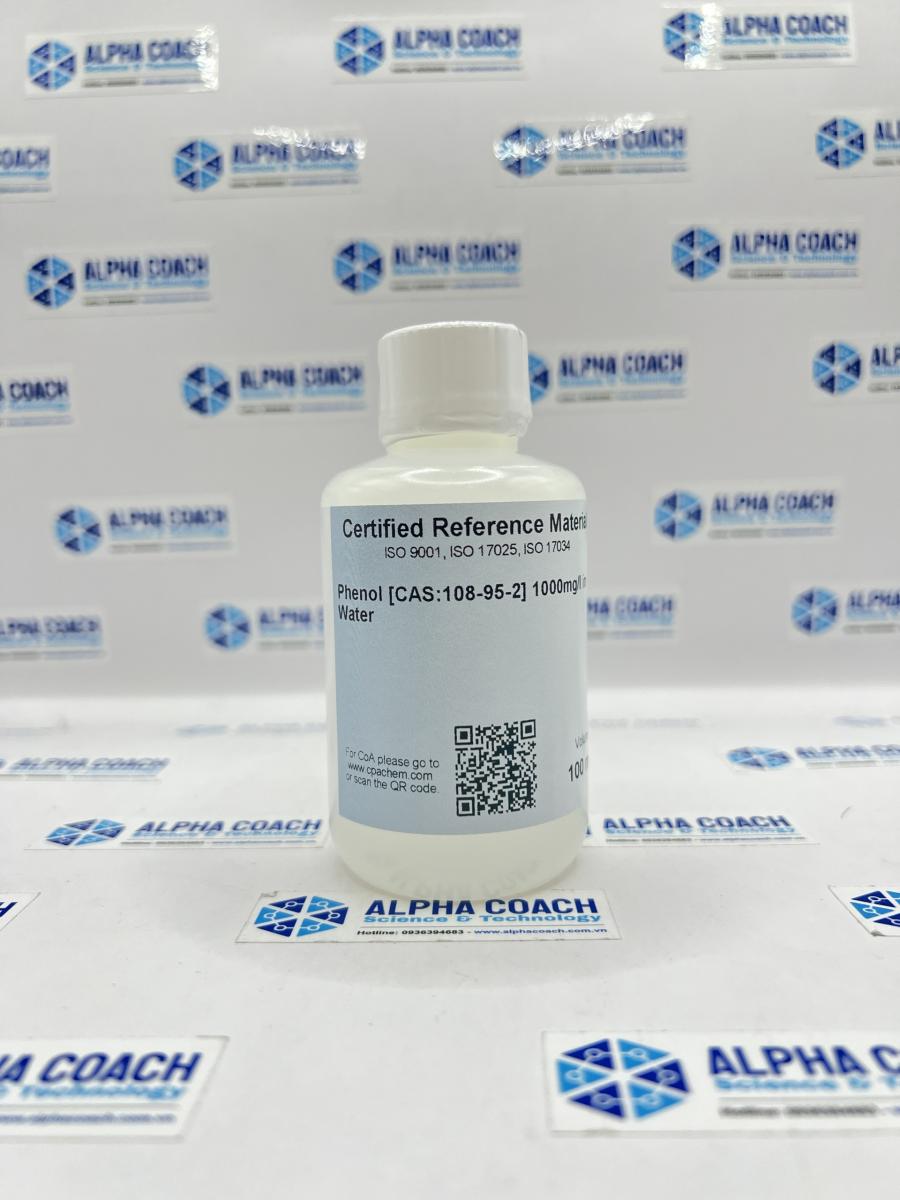 Dung dịch chuẩn Phenol [CAS108-95-2] 1000mg/l in Water, mã F330654.L1, hãng CPAchem - Bungari